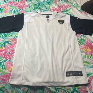 Nike White and Black Jaguars Jersey